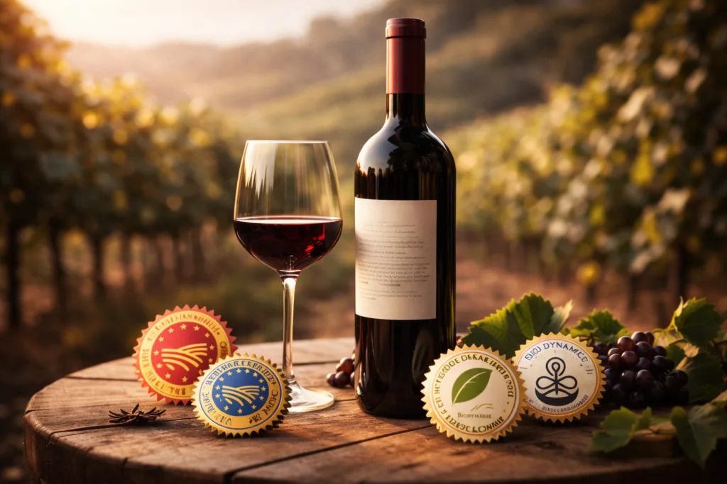 Certifications of wines as a guarantee of quality.